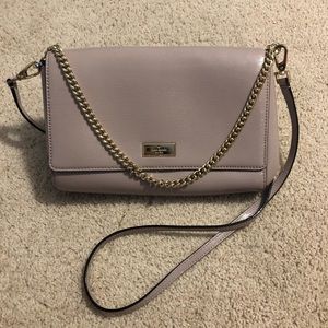 Kate Spade Taupe/Nude chain bag w/detachable strap